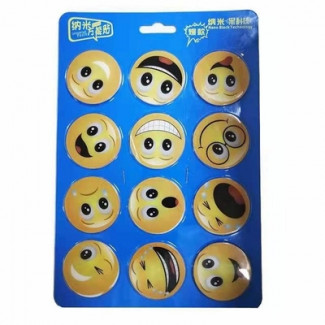 Nano Emoji Magic Sticker Gel Pad Car Phone Holder-12pcs