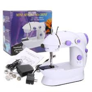 Mini Sewing Machine with Double Threads, Lightweight, Low Noise, Easy Bobbin Replacement