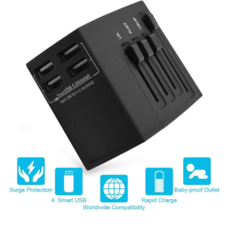 Budi 4-Port Universal USB Travel Charger with Smart IC Fast Charging and Safety Design Price in Pakistan | LAPTAB