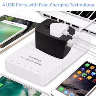 Budi 4-Port Universal USB Travel Charger with Smart IC Fast Charging and Safety Design Price in Pakistan | LAPTAB