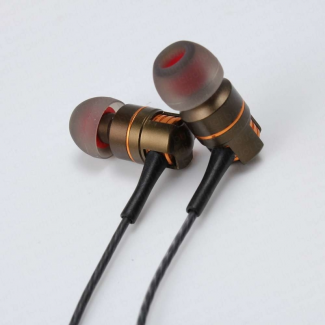 Budi Silicone Earphones with Remote and Mic, Adjustable Bud Size, High-Quality Sound