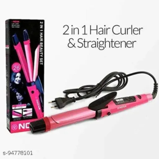 Dual-Use Hair Curler and Straightener with Adjustable Temperature and Ceramic Plates Price in Pakistan | LAPTAB