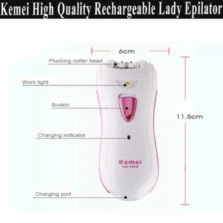 Kemei KM-290R Professional Epilator Hair Remover with Smart Light and Washable Design Price in Pakistan | LAPTAB