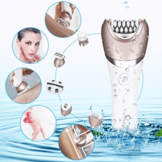 Kemei KM-8001 5-in-1 Electric Epilator Shaver Hair Remover with Detachable Heads Price in Pakistan | LAPTAB