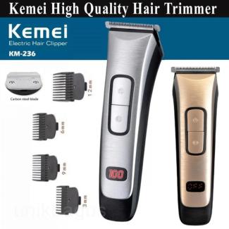 Kemei KM-236 Rechargeable Professional Barber Hair Clipper with 5 Ceramic Heads and 40-Minute Runtime Price in Pakistan | LAPTAB