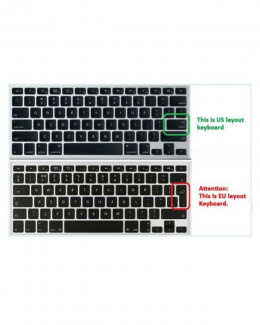 Macbook Pro 13 Inch Color Key Skin L-Shape (EURO) - Black