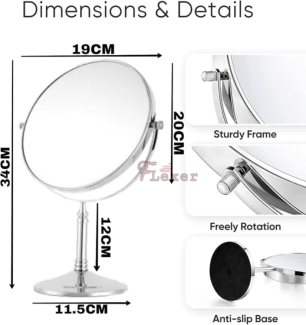 Magnify Mirror with Plastic Frame, Adjustable and Rotatable Makeup Mirror for Detailed Viewing Price in Pakistan | LAPTAB