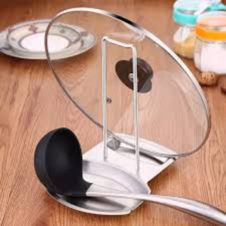 Stainless Steel Spoon Rest and Pan Lid Stand Rack for Kitchen Utensils Price in Pakistan | LAPTAB