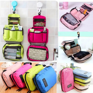 Travel Makeup Bag with Zipper, Lightweight Cosmetics Storage Pouch for Travel and Home Use Price in Pakistan | LAPTAB