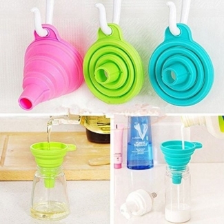 Folding Silicone Funnel for Kitchen Use, Heat Resistant, Food-Grade, Multicolor Price in Pakistan | LAPTAB