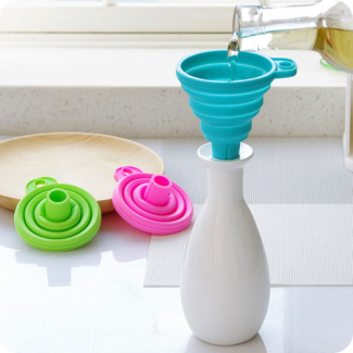 Folding Silicone Funnel for Kitchen Use, Heat Resistant, Food-Grade, Multicolor Price in Pakistan | LAPTAB