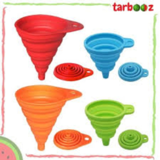 Folding Silicone Funnel for Kitchen Use, Heat Resistant, Food-Grade, Multicolor Price in Pakistan | LAPTAB
