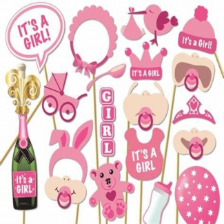Baby Shower Photo Props - 28 Pcs