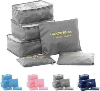 6 Pcs Travel Storage Organizer Bags Set, Waterproof Nylon, Durable and Portable Price in Pakistan | LAPTAB