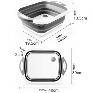 3 in 1 Foldable Cutting Board with Colander and Non-Slip Handle for Kitchen Use Price in Pakistan | LAPTAB