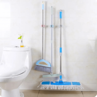 3 Pcs Wall Mounted Organizer Holder for Mops, Brooms, and Tools with Handles Price in Pakistan | LAPTAB