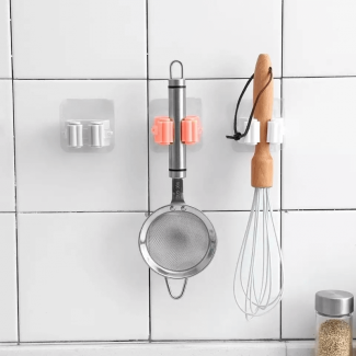 3 Pcs Wall Mounted Organizer Holder for Mops, Brooms, and Tools with Handles