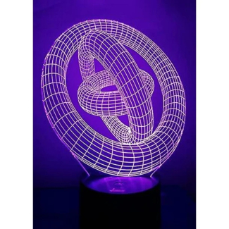 Bucket Shape 3D Acrylic Lamp With Plastic Base