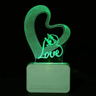 Bucket Shape 3D Acrylic LED Lamp with Plastic Base, 8 Color Modes, USB Powered Price in Pakistan | LAPTAB