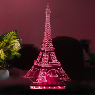 BurjKhalifa Shape 3D Acrylic Lamp with Wooden Base, 8 Color Modes, USB Powered Price in Pakistan | LAPTAB