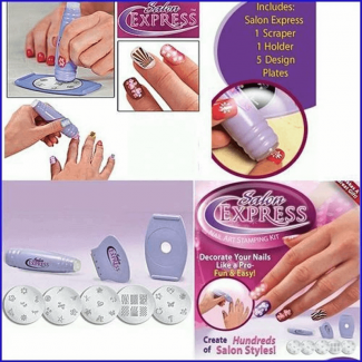 Salon Express Professional Nail Art Kit with 40 Designs and Stamper for DIY Nails Price in Pakistan | LAPTAB