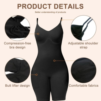 Women Full Body Shaper Firm Tummy Control Shapewear with Open-Bust Design and Breathable Nylon Price in Pakistan | LAPTAB