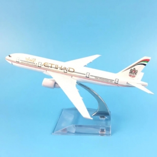 Metal Airplane - Etihad Boeing 747