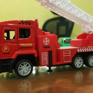 Alloy Crane Vehicle with Openable Doors, Pull Back, Light & Sound Features Price in Pakistan | LAPTAB