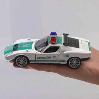 Diecast Miura Concept 1965 Police Car Model with Back n Go Action and Opening Doors Price in Pakistan | LAPTAB