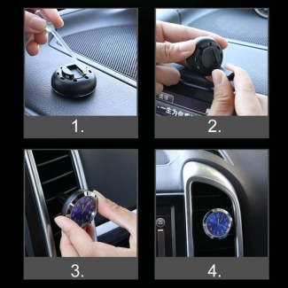 Analog Quartz Car Clock with Perfume Holder and Night Glow, Blue Price in Pakistan | LAPTAB