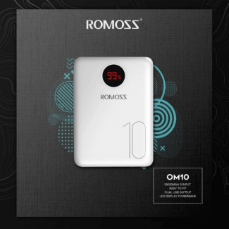 Romoss OM10 10000mAh Mini Power Bank with Dual USB Outputs and LED Indicator Price in Pakistan | LAPTAB