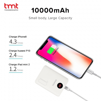 Romoss OM10 10000mAh Mini Power Bank with Dual USB Outputs and LED Indicator Price in Pakistan | LAPTAB