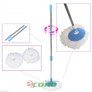 Easy Spin Mop with 360? Rotating Head, Microfiber Pad, Dual-Chamber Bucket, 700ml Bottle Price in Pakistan | LAPTAB