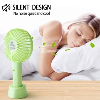 USB Mini Handheld Fan Cooler Portable Rechargeable with 3 Speed Modes and Anti-Slip Base Price in Pakistan | LAPTAB