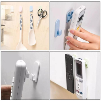 TV Remote Control Wall Mounted Storage Hook Holder, Adhesive, BPA-Free Plastic, 6x4cm Price in Pakistan | LAPTAB