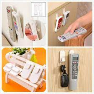 TV Remote Control Wall Mounted Storage Hook Holder, Adhesive, BPA-Free Plastic, 6x4cm Price in Pakistan | LAPTAB