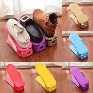 Easy Shoes Organizer - Multi-Use Shoe Rack to Double Storage Space for Sneakers and Heels Price in Pakistan | LAPTAB