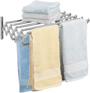 Stainless Steel Space Saver Wall Mounted Towel Rack with Pull-Out Design Price in Pakistan | LAPTAB