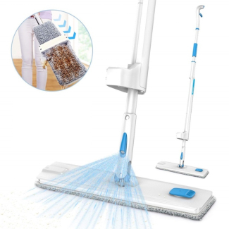 Spray Mop Hand Free Self Wringing Microfiber Flat Floor Mop Kit with Stainless Steel Handle and 360? Swivel Head Price in Pakistan | LAPTAB