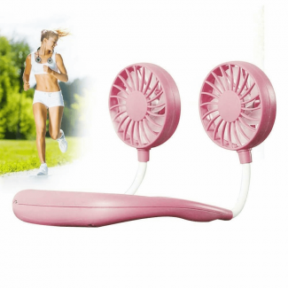 Mini Portable USB Rechargeable Neck Fan with LED Light, 3-Speed Hand-Free Cooling Price in Pakistan | LAPTAB