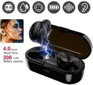 TWS-04 True Wireless Earphones Bluetooth 5.0 with 5 EQ Modes and Secure Fit Price in Pakistan | LAPTAB