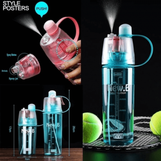 600ML Water Bottle Portable Bottle Sport Spray Water Bottle