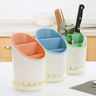 Kitchen Utensil Holder with Suction Cup Drainer Basket, Easy Install, Plastic Price in Pakistan | LAPTAB