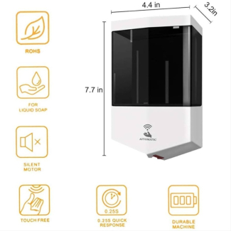 Wall Mount Automatic Soap Dispenser 600ml Durable ABS Plastic, Push-Style for Washrooms and Kitchens Price in Pakistan | LAPTAB