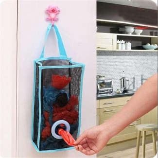 Hanging Mesh Disposable Bag with 360? Rotating Hook for Indoor and Outdoor Storage