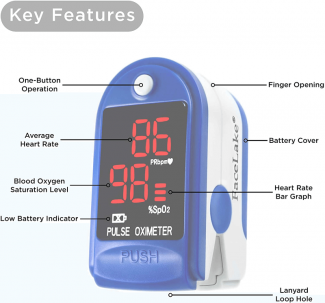 Finger Pulse Oximeter with LED Display for SpO2 and Heart Rate Monitoring Price in Pakistan | LAPTAB