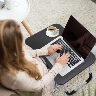 Computer Laptop Folding Table with Melamine Surface, Tablet Slot, and Cup Holder Price in Pakistan | LAPTAB