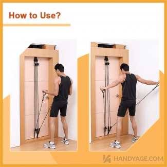 Door Gym Set with Pulley Design for Full-Body Resistance Training on Any Door Price in Pakistan | LAPTAB