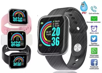 T5 Smart Health Watch with Heart Rate Monitor, IP67 Waterproof, Sports Modes, Call and Message Alerts Price in Pakistan | LAPTAB