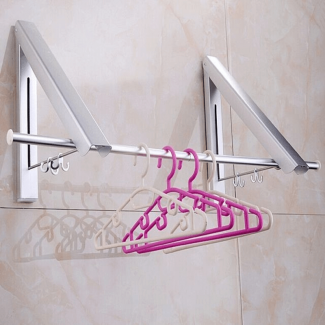 Double Triangle Aluminum Wall Mounted Hanger with Folding Telescopic Design for Indoor and Outdoor Use Price in Pakistan | LAPTAB